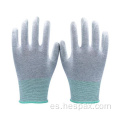 Guantes de recubrimiento PU gratis de Hespax DMF Electrónico mayorista